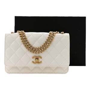 Chanel Pillow Crush Lambskin Quilted Wallet On Chain White Crossbody